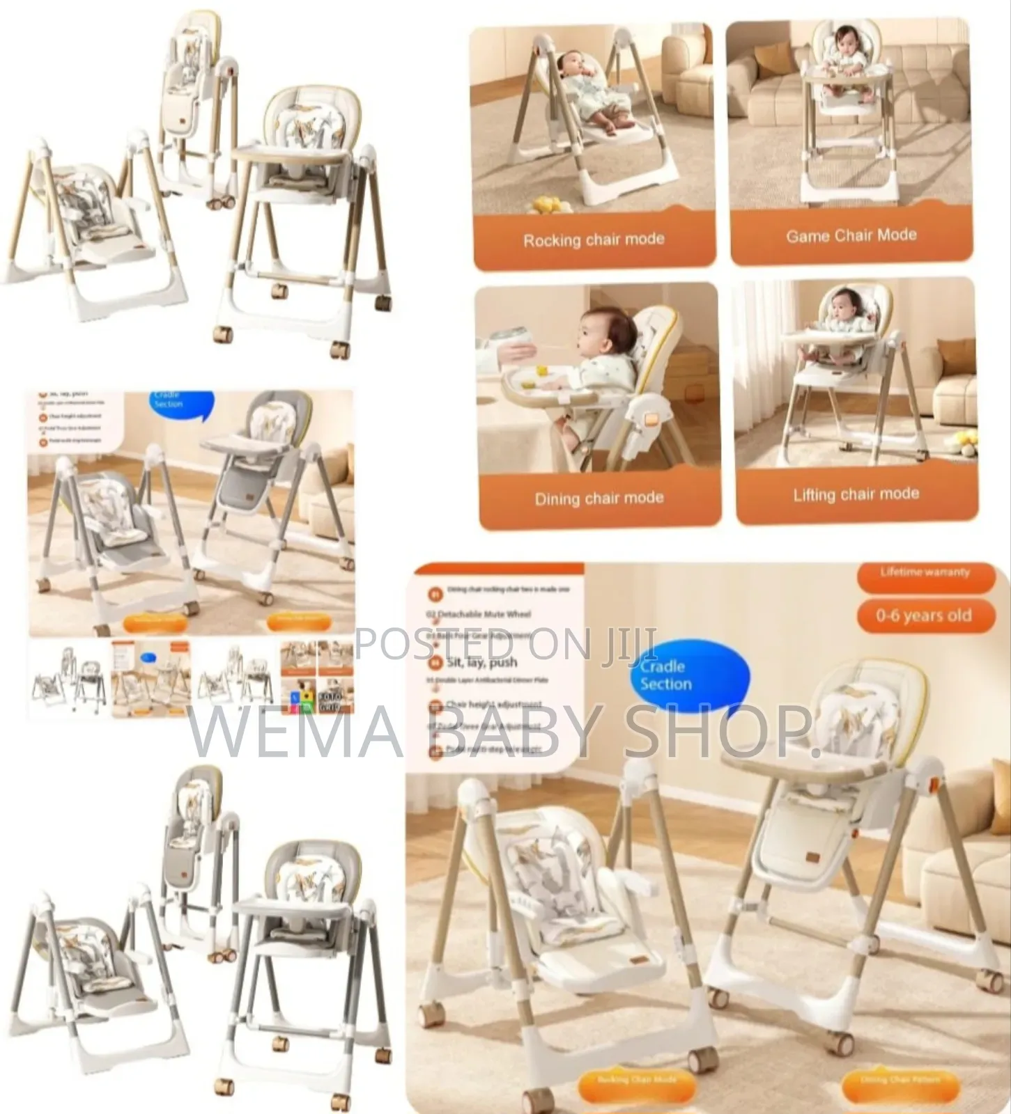Multi-Functional Electric Swing Chair/Baby Feeding Chair