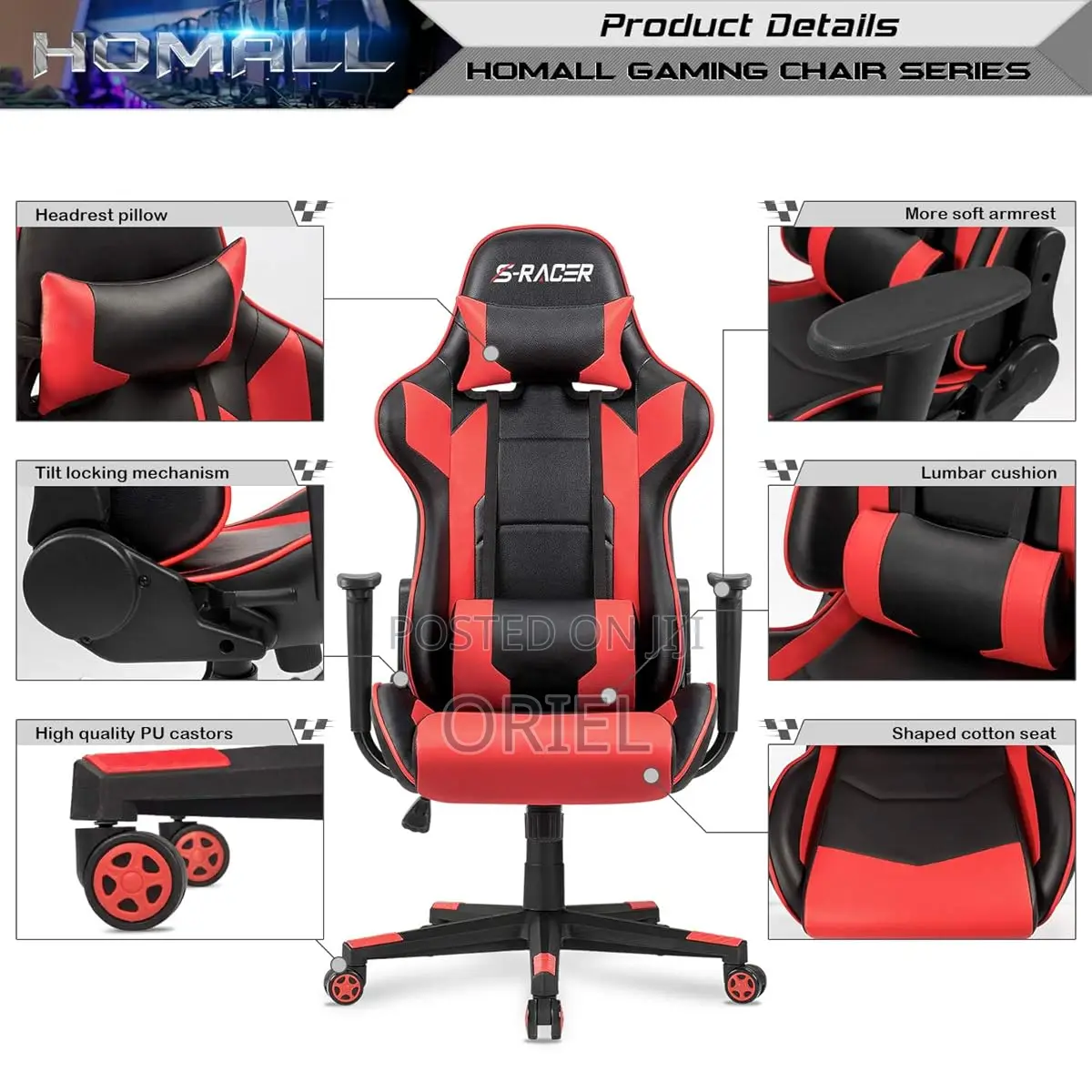 Modern Gaming Chair : Gamers Online Racing Chair