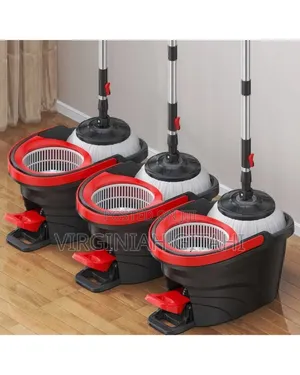 New in Black12l Bucket Foot Pedal Spin Mop (Rotary Mop)