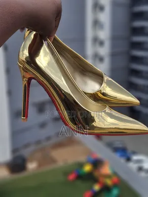 Crystal-Covered Red Bottom Stiletto Heel