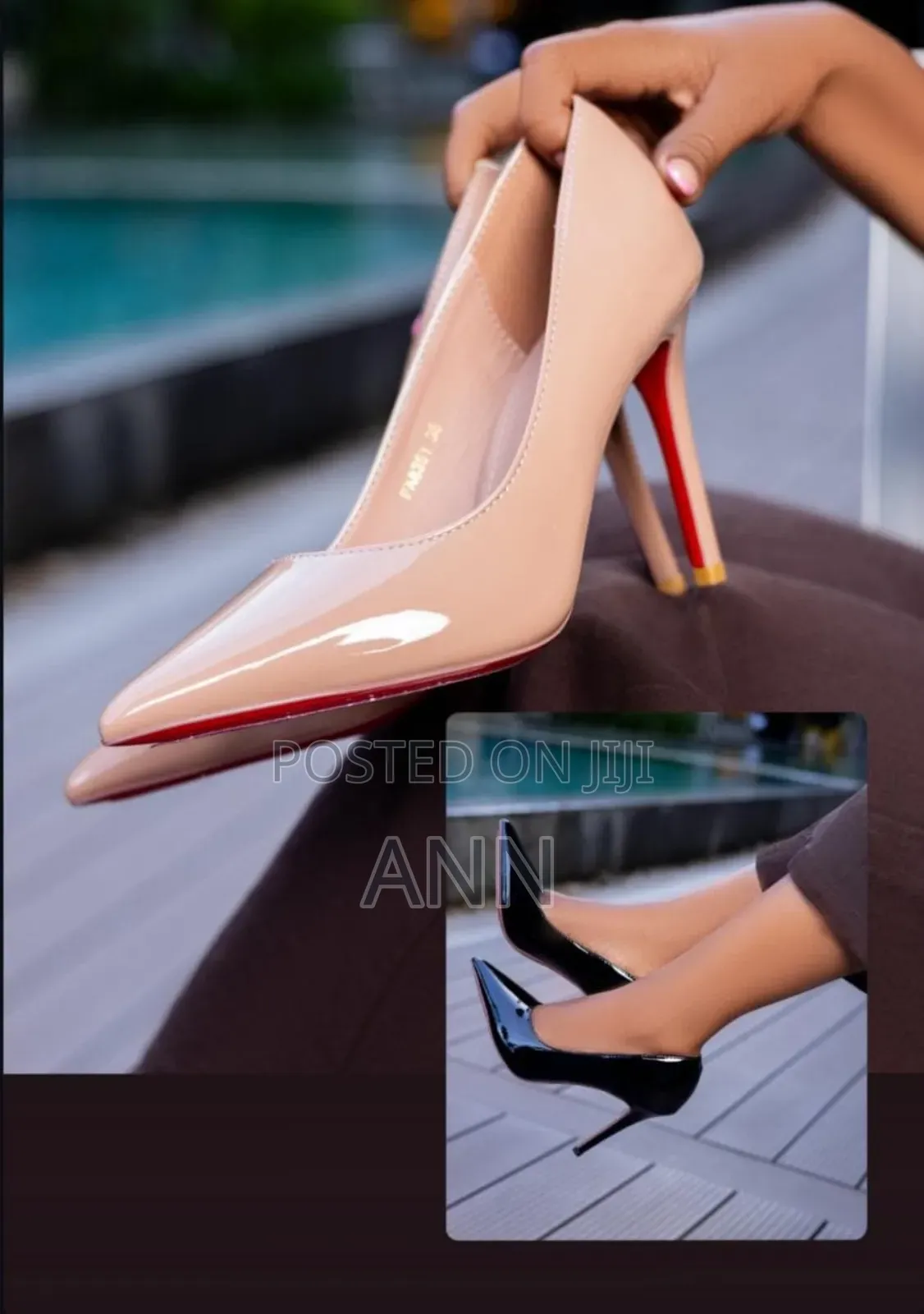 Crystal-Covered Red Bottom Stiletto Heel