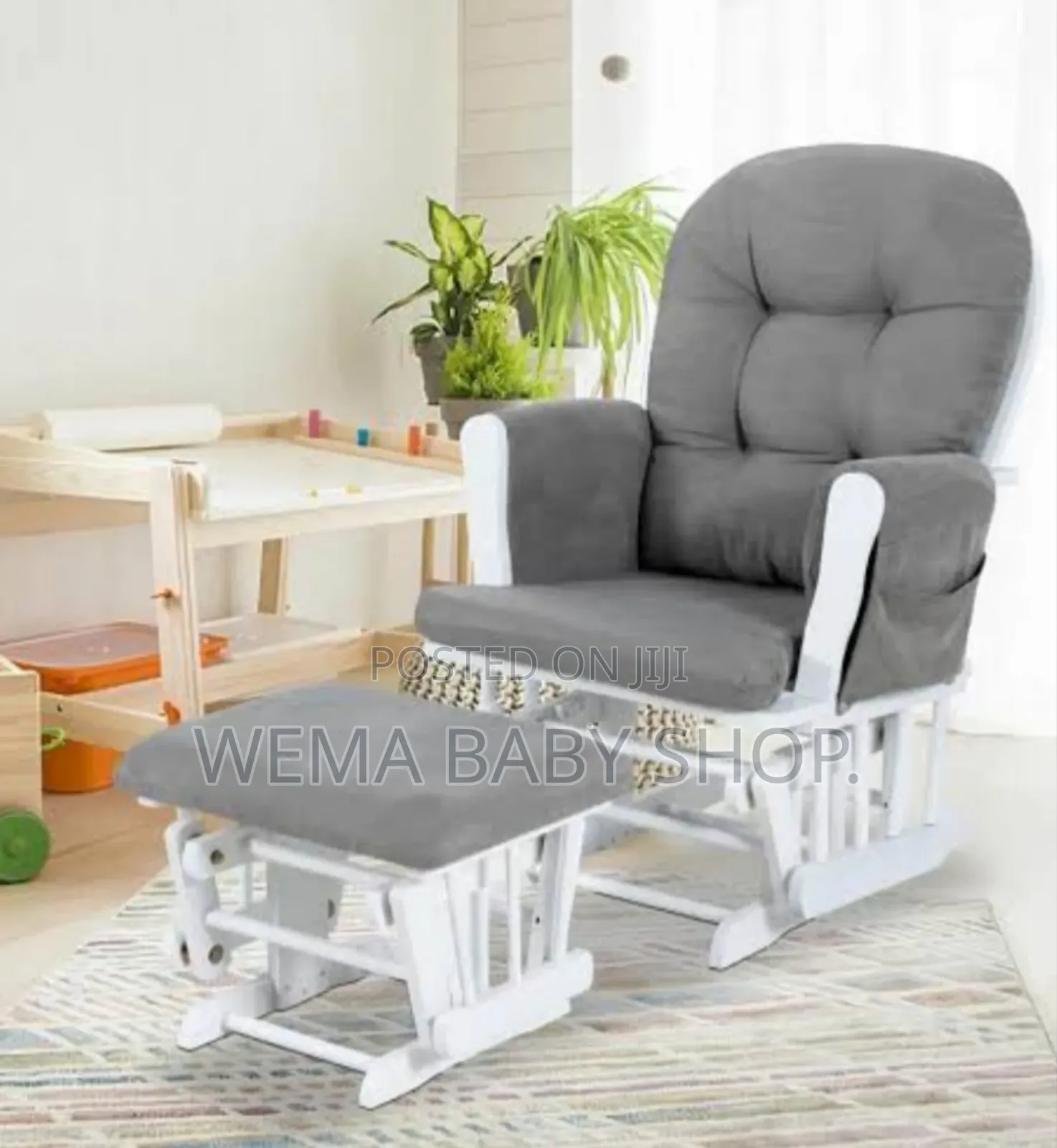 Nursery Glider and Ottoman Set Nursing Chair