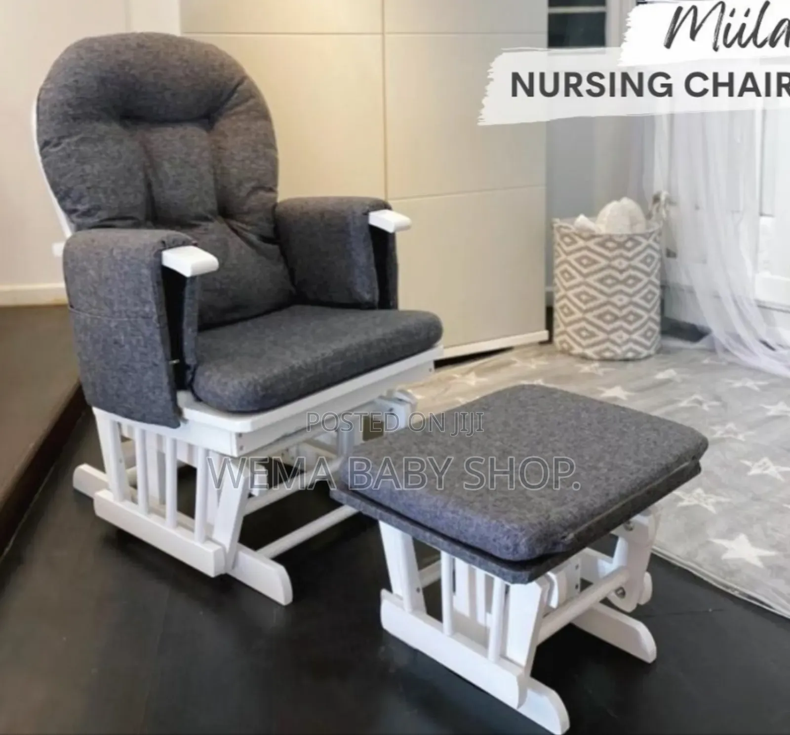 Nursery Glider and Ottoman Set Nursing Chair
