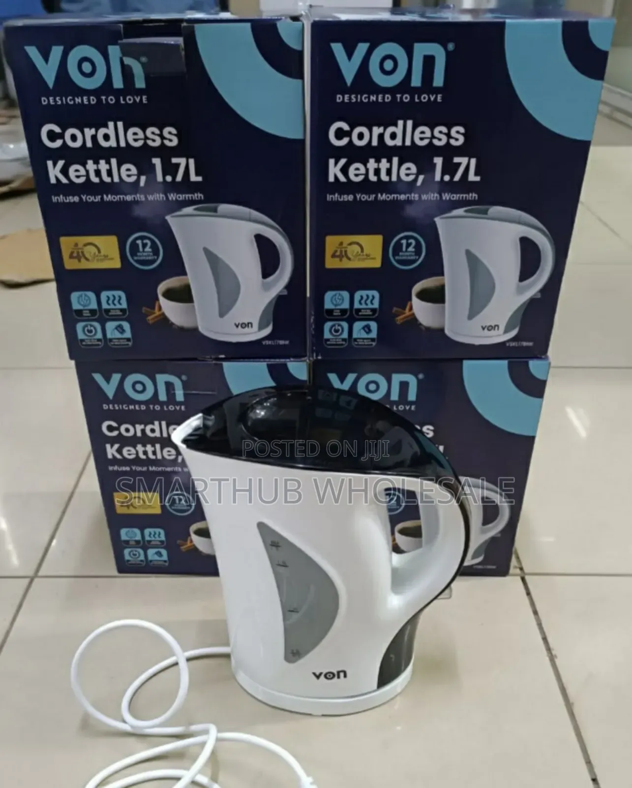Von 1.7l Corded Kettle
