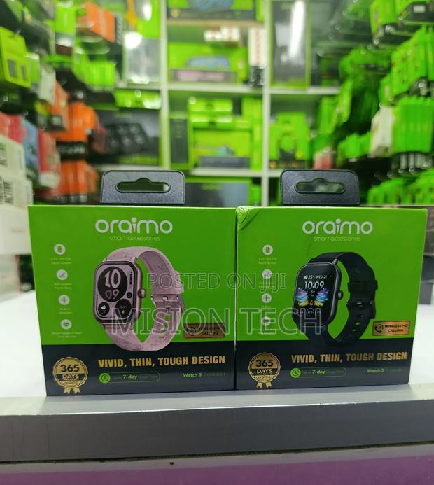 Oraimo Watch 5, a Bluetooth Calling Smartwatch. ** - main view