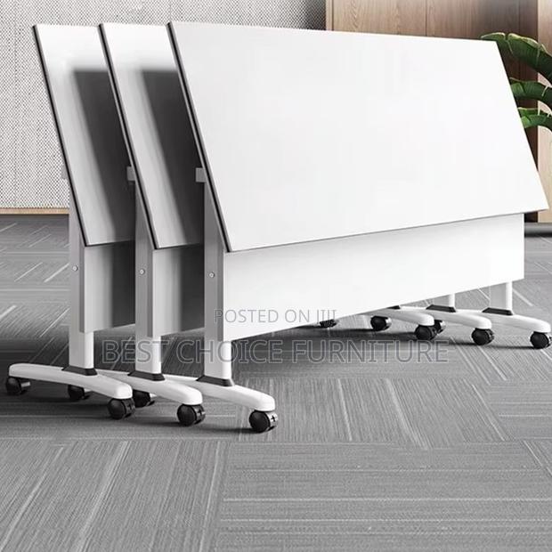Boardroom Tables; 1.2 Meter Modern White Folding Conference Table - thumbnail 3