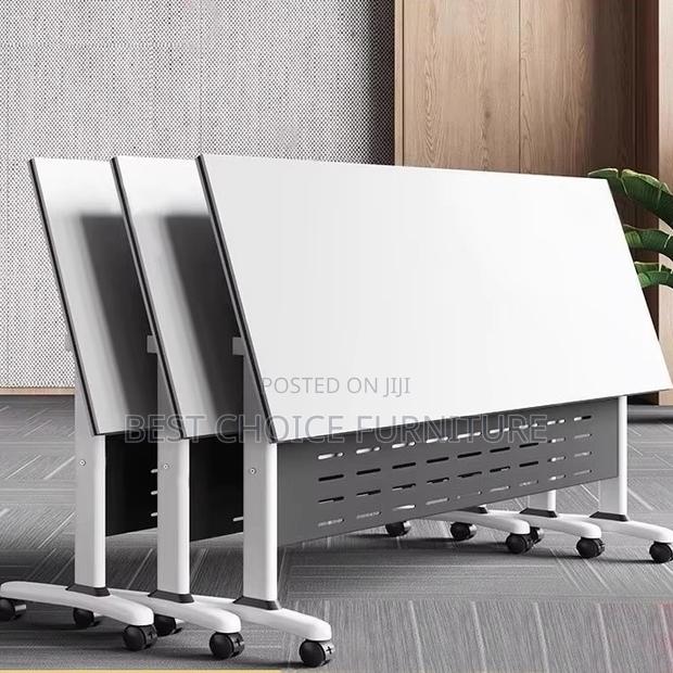 Boardroom Tables; 1.2 Meter Modern White Folding Conference Table - thumbnail 4