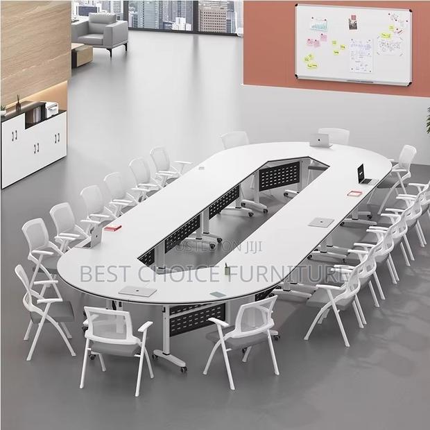 Boardroom Tables; 1.2 Meter Modern White Folding Conference Table - thumbnail 6