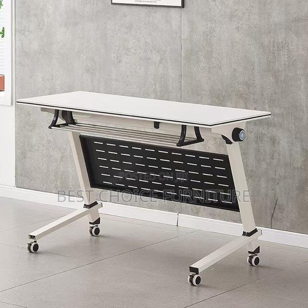 Boardroom Tables; 1.2 Meter Modern White Folding Conference Table - thumbnail 7