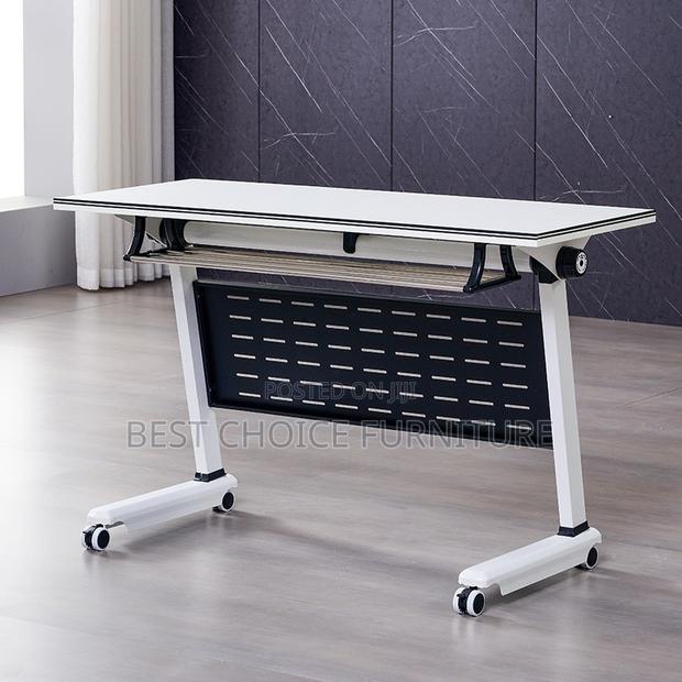 Boardroom Tables; 1.2 Meter Modern White Folding Conference Table - thumbnail 8