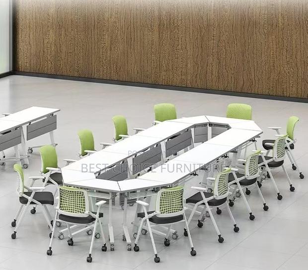 Boardroom Tables; 1.2 Meter Modern White Folding Conference Table - thumbnail 9