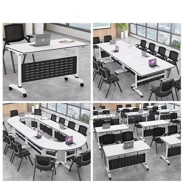 Boardroom Tables; 1.2 Meter Modern White Folding Conference Table - thumbnail 12