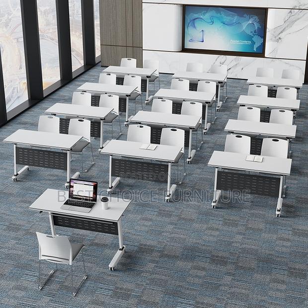 Boardroom Tables; 1.2 Meter Modern White Folding Conference Table - thumbnail 15