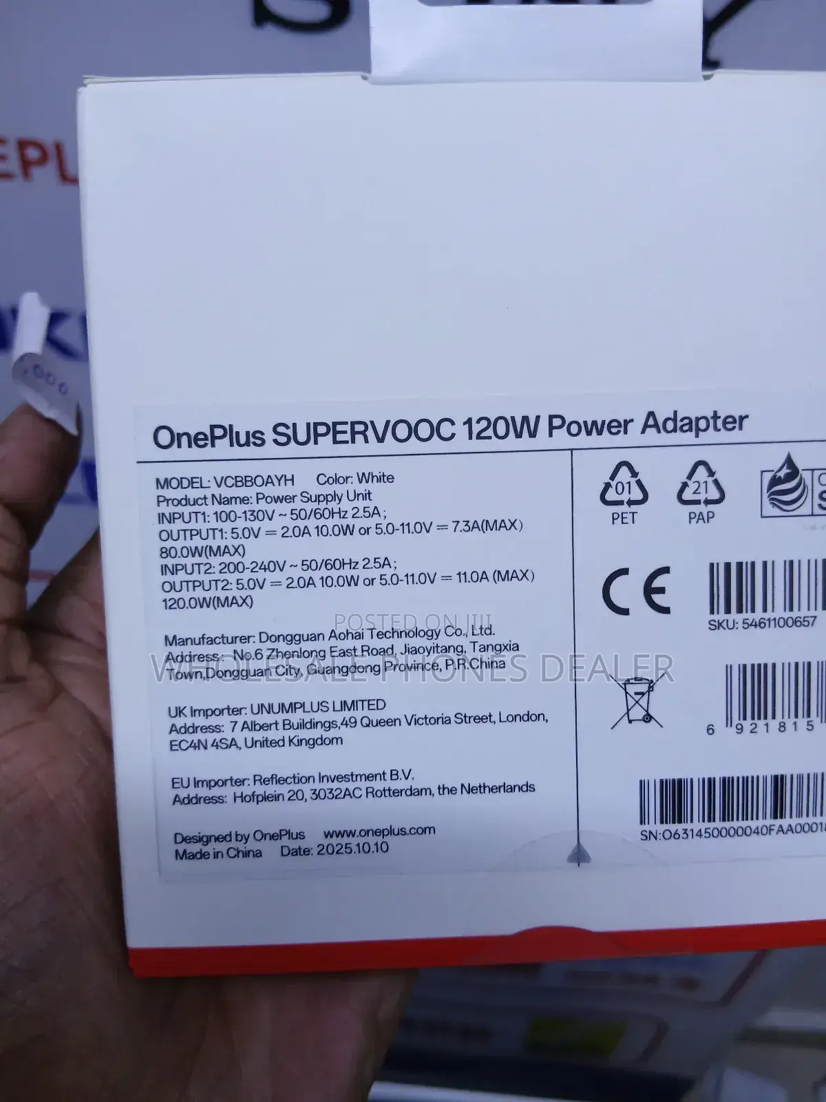 Oneplus Supervooc 120w Power Adapter