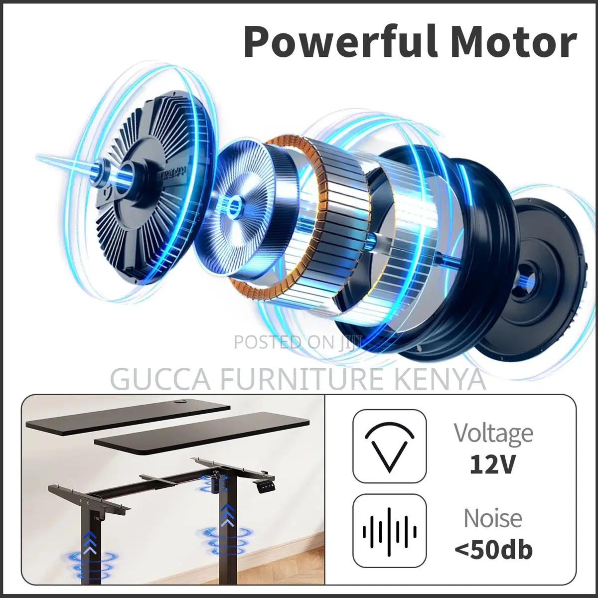 Motorized Electric Height Adjustable Office Desk