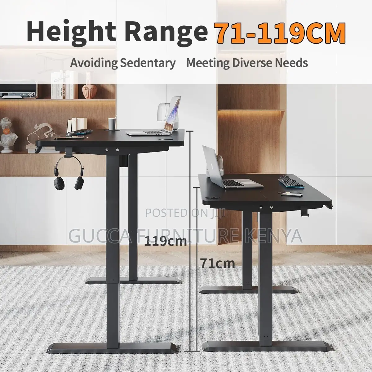 Motorized Electric Height Adjustable Office Desk