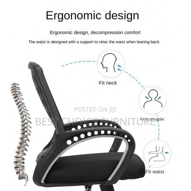 Office Chairs; Comfortable Mid-Back Ergonomic Mesh Chair - thumbnail 2