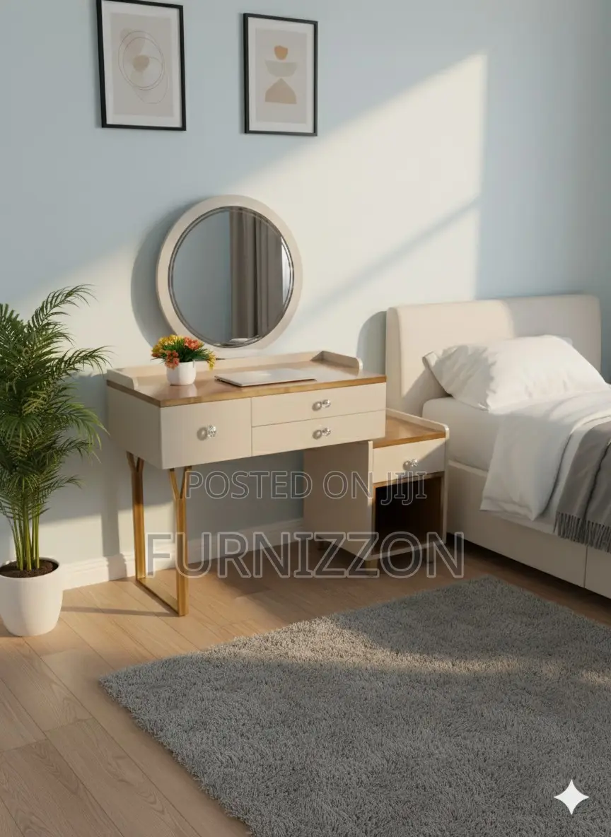 Bedroom Dressing Table 76 With Mirror and Storage
