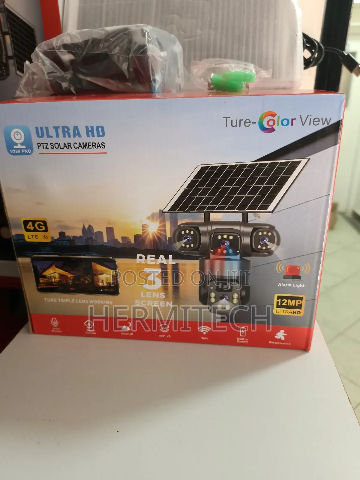 4g Triple Lens CCTV Surveillance Solar Powered