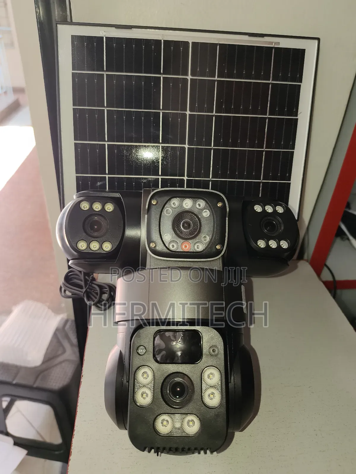 Triple Lens 4g Surveillance Solar Powered PTZ