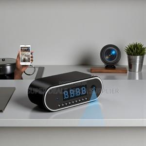 App Remote View 1080p Full Hd Mini Table Clock Wifi Spy Hidden Camera - main view