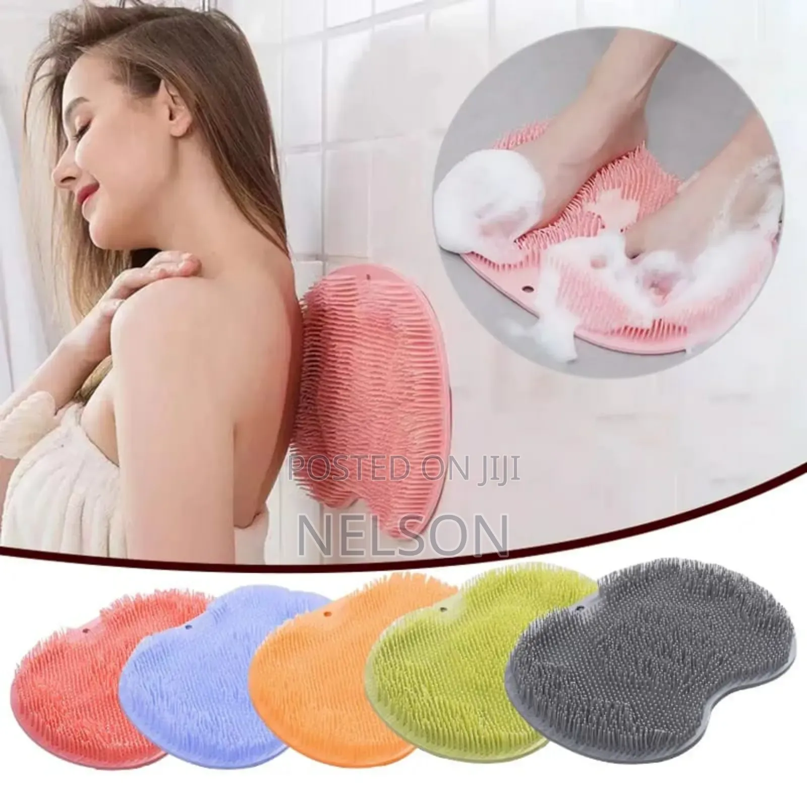 Shower Back Scrubber Wall Mat