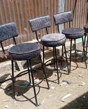 Kitchen Counter/Bar Stools With Black Frame - main view