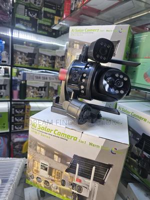 Tripple Lense Solar Powered CCTV Camera - main view
