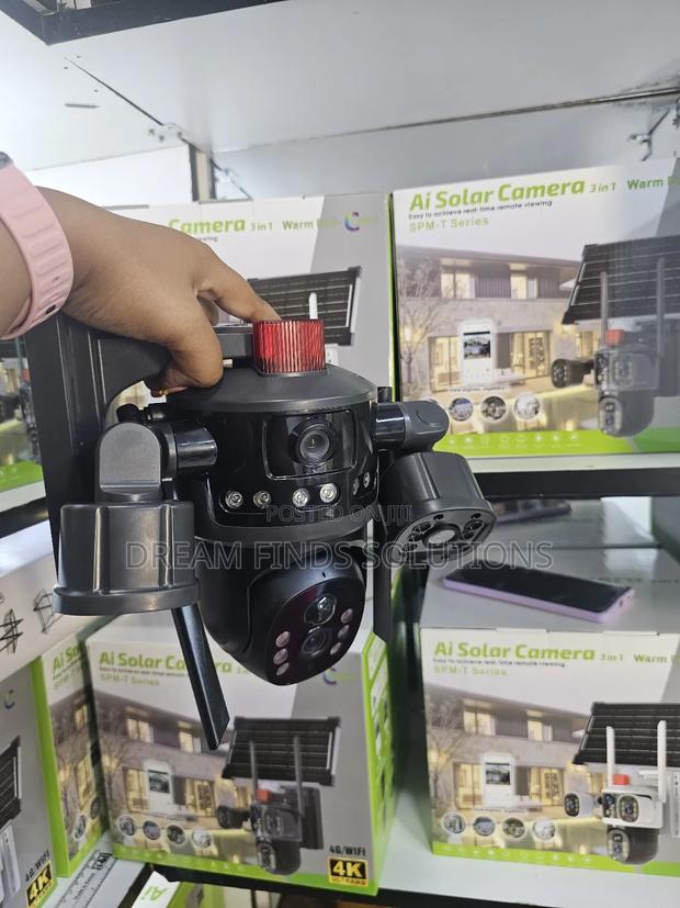 Tripple Lense Solar Powered CCTV Camera - thumbnail 2