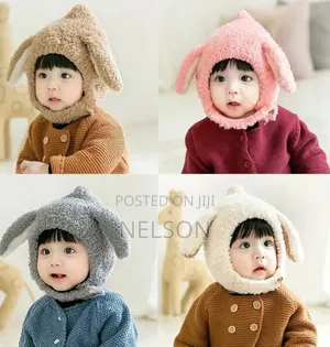 Wool Winter Warm Hat With Long Ear Kids
