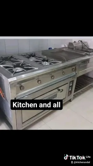 Hot Kitchen Commercial Cooker Combined With Deep Fryer and Griddle
