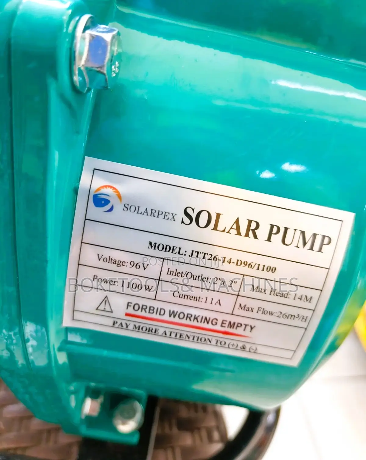 Solarpex Solar Pump 1100w 96v