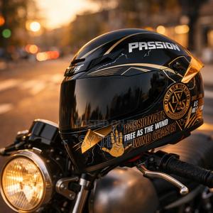 Motorbike Gold Helmet - thumbnail 2