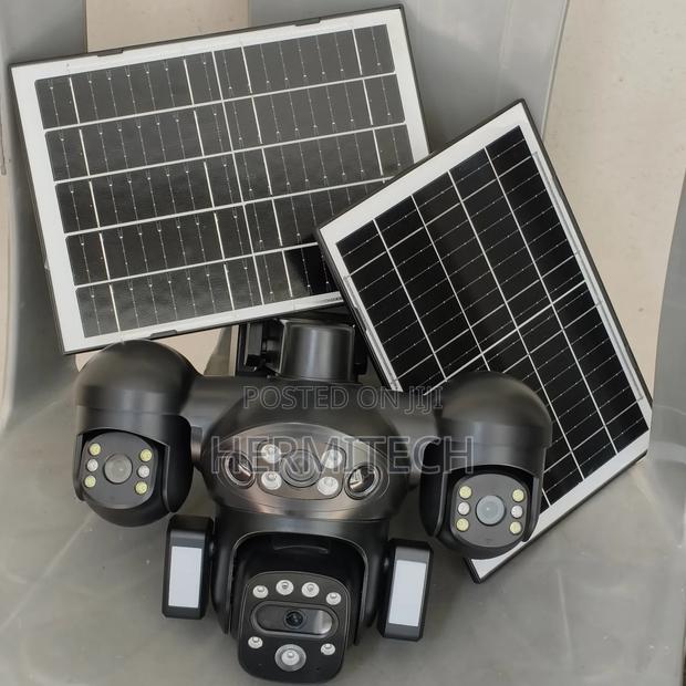 4g 4lens Dual Panel Solar Powered PTZ Surveillance Security - main view