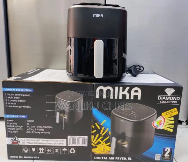 Diamond Collection Mika 5l Air Fryer/Reliable 5l Air Fryer