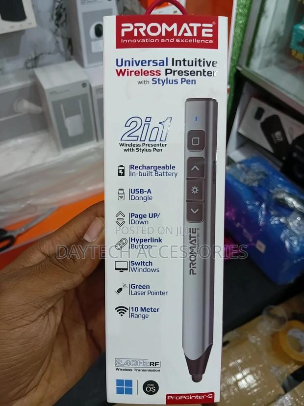 Promate Universal Intuitive Wireless Presenter With Stylus Pen - main view