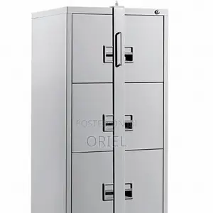 Office Vertical Cabinet : 3-Drawer Filing Cabinet With Locking Bar