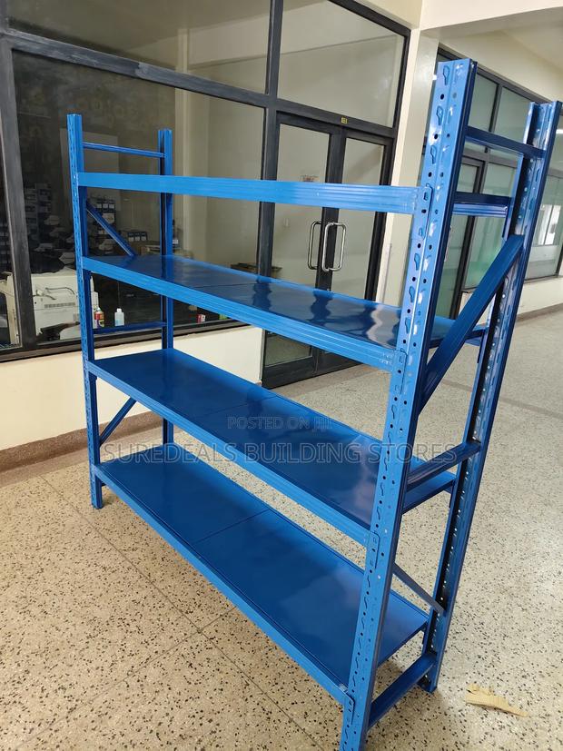 Blue Steel Adjustable Industrial Storage Rack - main view