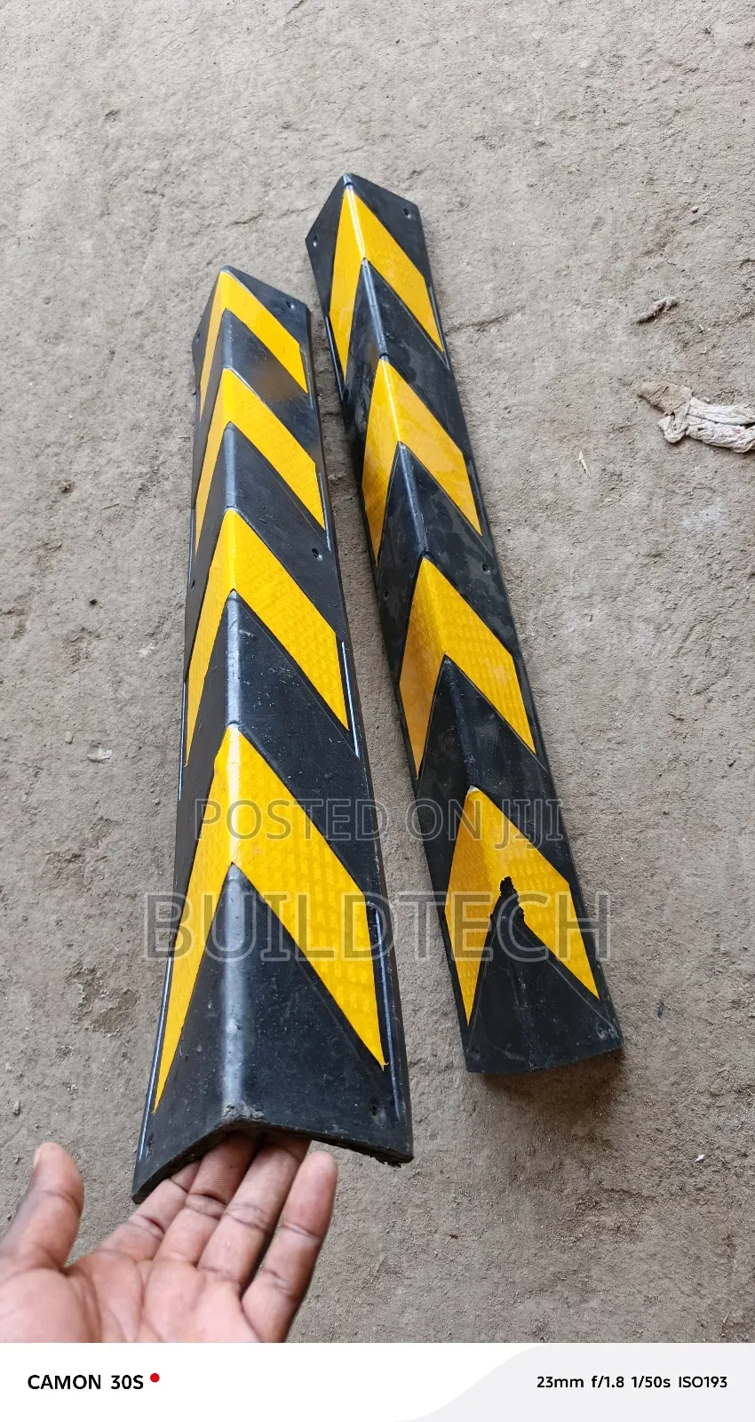 Reflective Rubber Corner Guard 0.8m X 100mm X 100mm