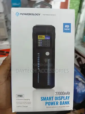 Powerology 27000mah Smart Display Power Bank 140w
