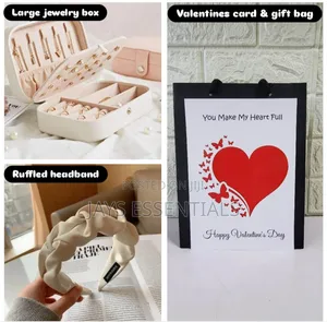Soft Girl Valentines Gift Set- Jewelry Box, Headband, Card and Box