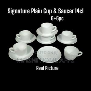 6pcs Signature Plain Cup Saucer 14cl - thumbnail 2