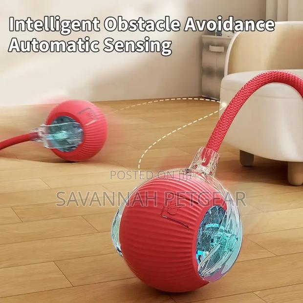 Automatic Dodgeball Rolling Cat Toy, Motion Activated, Smart Wake, Usb - thumbnail 2