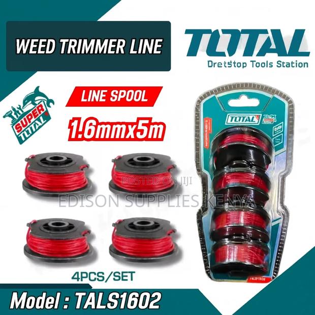 Total Line Spool 1.6mm 4pcs Cordless Grass Trimmer Nylon Line Set