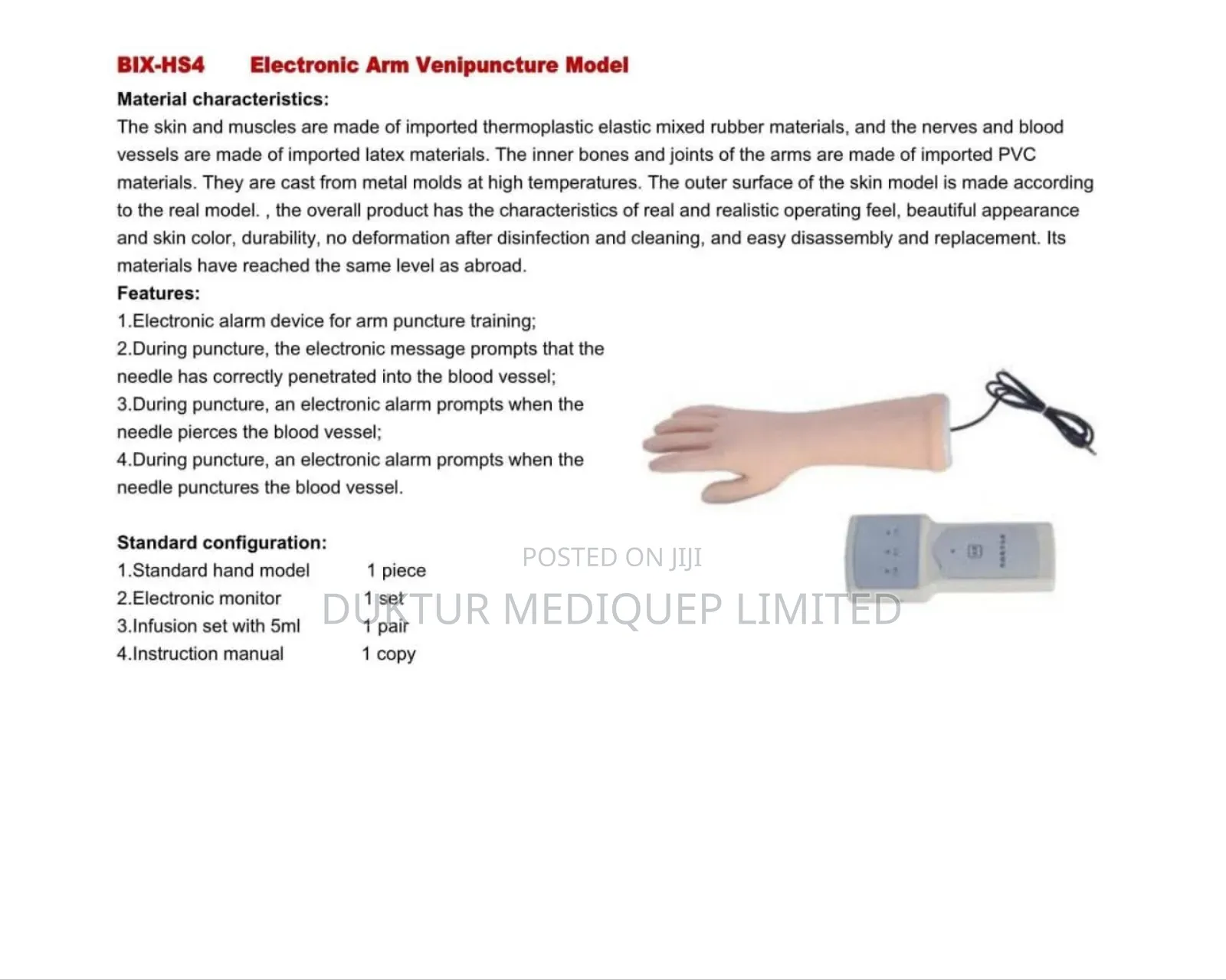 Electronic Iv Training Arm Model