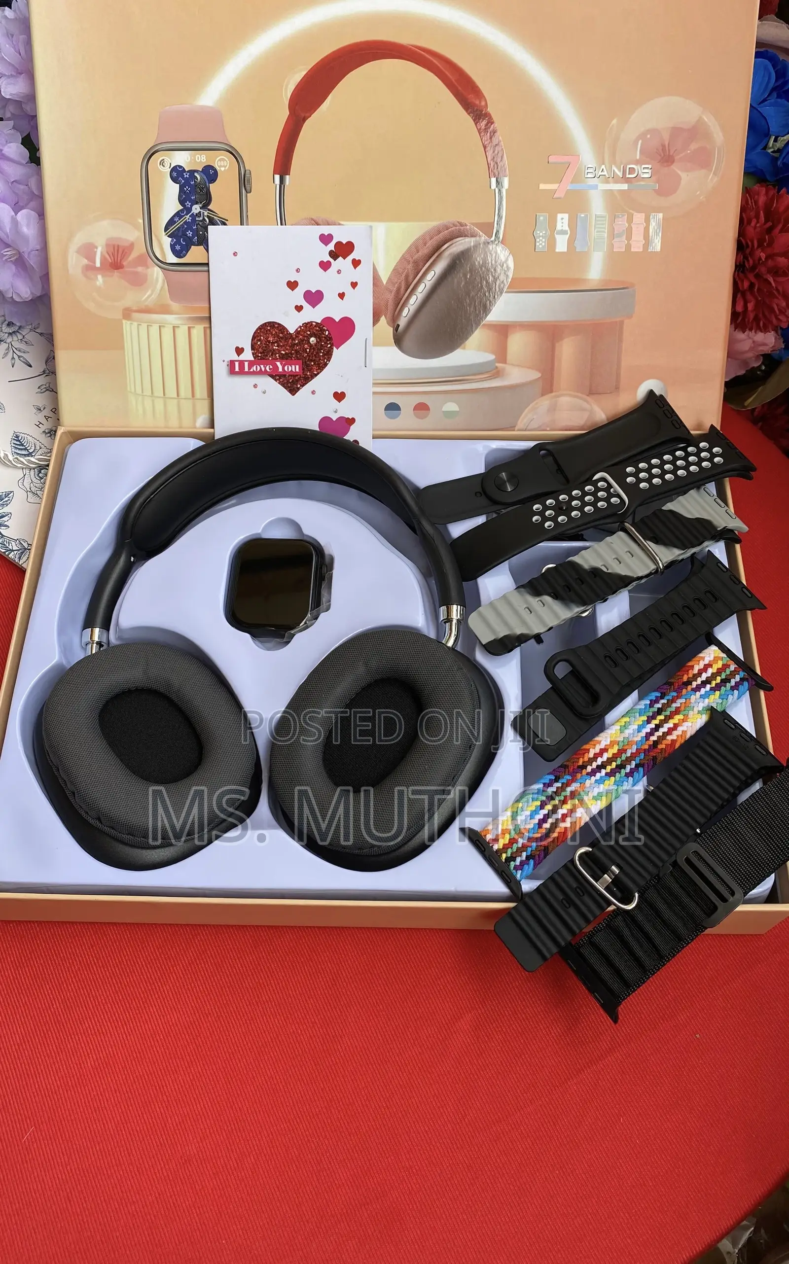 Birthday Smart Watch Headphones Gift Set