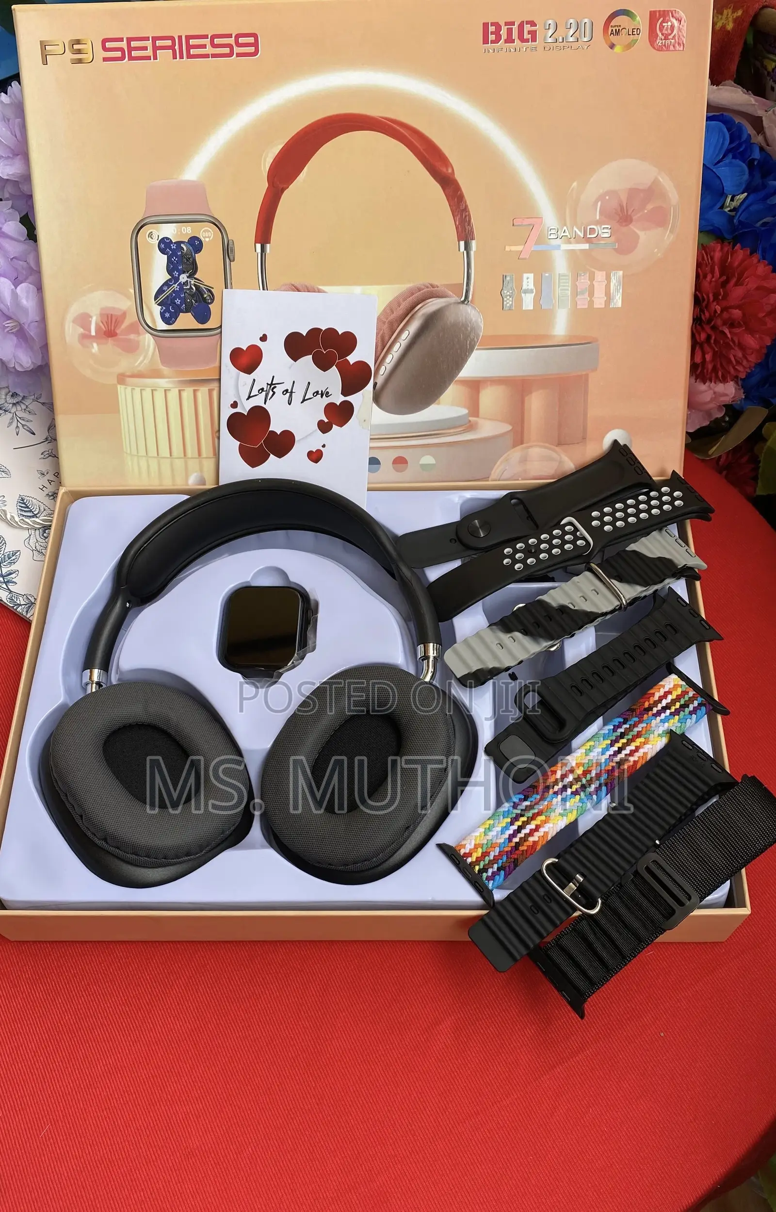 Birthday Smart Watch Headphones Gift Set