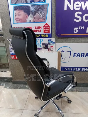 Ergonomic Executive Leather Chair ~ High Back, Padded Armrest