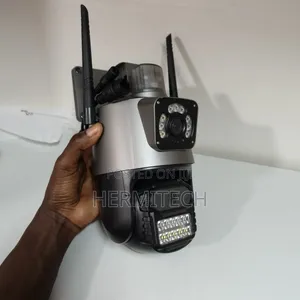 Dual Lens 4g Electric CCTV With Alarm Siren and Ethernet Port