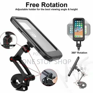 360° Rotation Premium Motorcycle Riding Waterproof Phone Holder